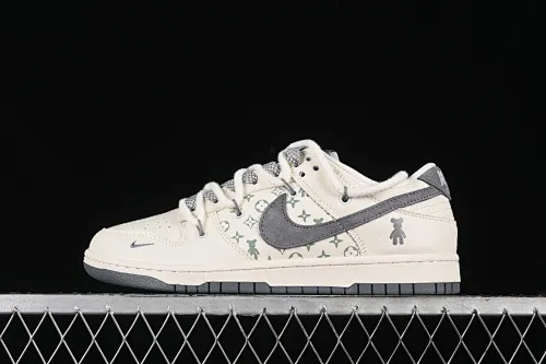 All Categories Nk SB Dunk Series Nk SB Dunk Low High-end Customized Low-top Sneakers Nk SB Dunk Low Violent Bear Series-Strap Beige Gray Hook Anniversary High-end Customized Low-top Casual Sneakers SJ2068-289